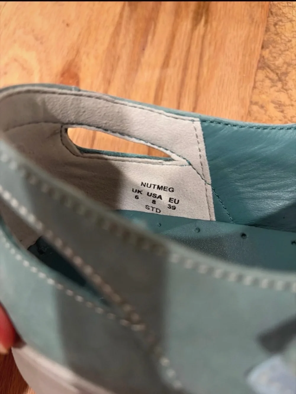 hotter Teal Mary Jane Cutout Flats